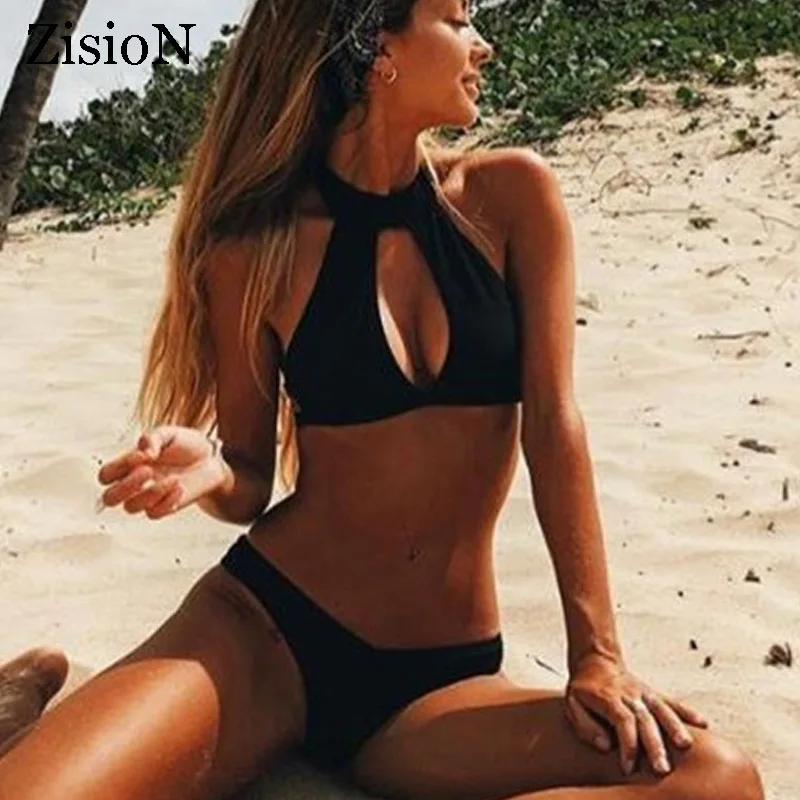 ZisioN 2019 сексуальный комплект бикини женский купальник Бразильский со стрингами