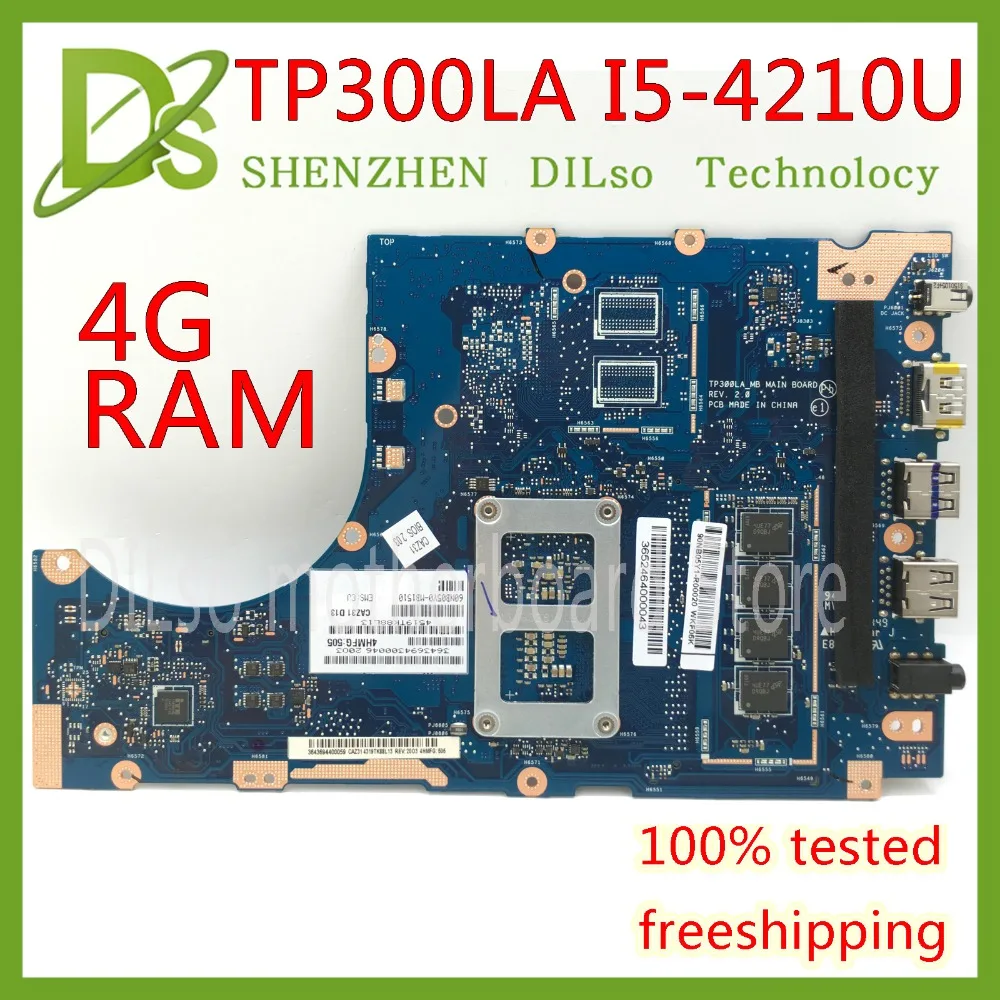 

KEFU TP300L I5-4210U 4G RAM For ASUS TP300LA Q302LA Q302L TP300 TP300L Laptop Motherboard Test work 100%