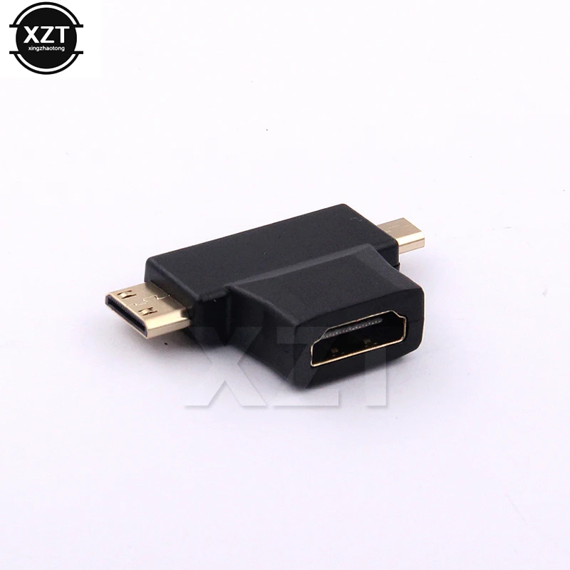 1 шт. Новый 3 в микро HDMI-совместимый штекер + мини штекер-гнездо 4 адаптер