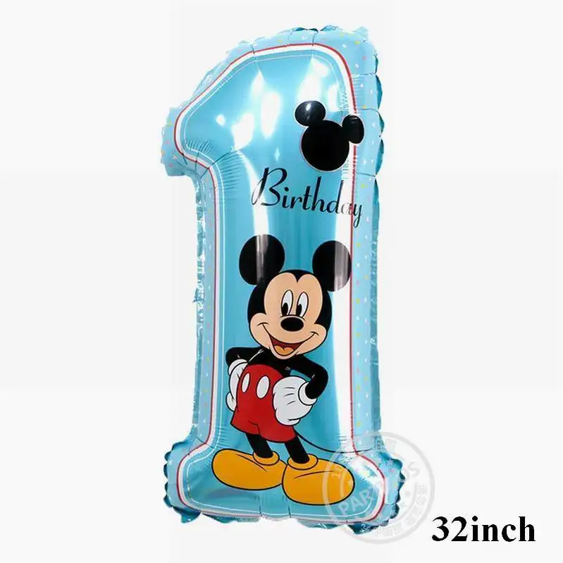 mickey 1 8 шт с Микки Маусом и Минни Маус комплект Мышь шарик из фольги в форме baby shower вечерние писчая бумага globos детские игрушки для happy birthady вечерние украшения - Цвет: mickey 1