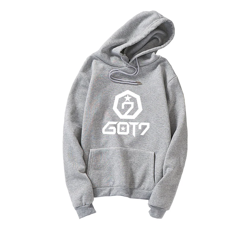 Женские и мужские толстовки Kpop GOT7 повседневный Свободный пуловер большого