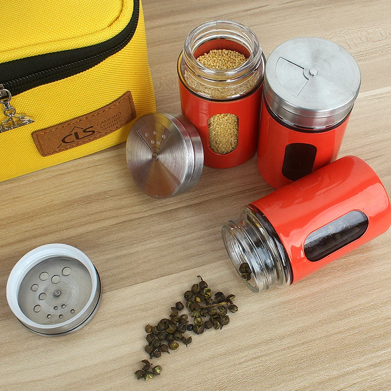 6 шт. посуда на открытом воздухе приправа бутылка нержавеющая сталь стекло