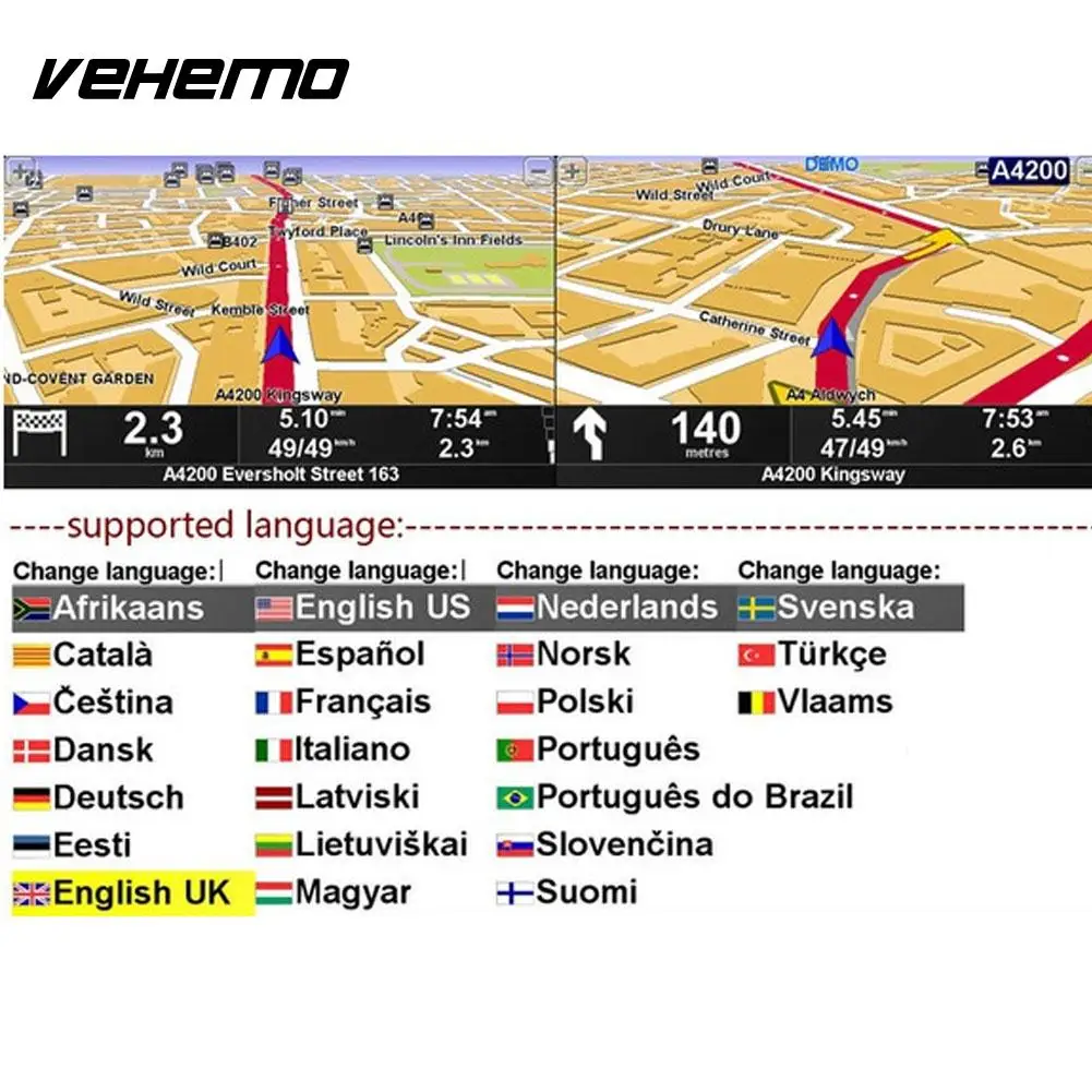 Vehemo 128 М Mp3 навигации плеер Hands Free MP4 зарядное устройство для автомобиля с gps
