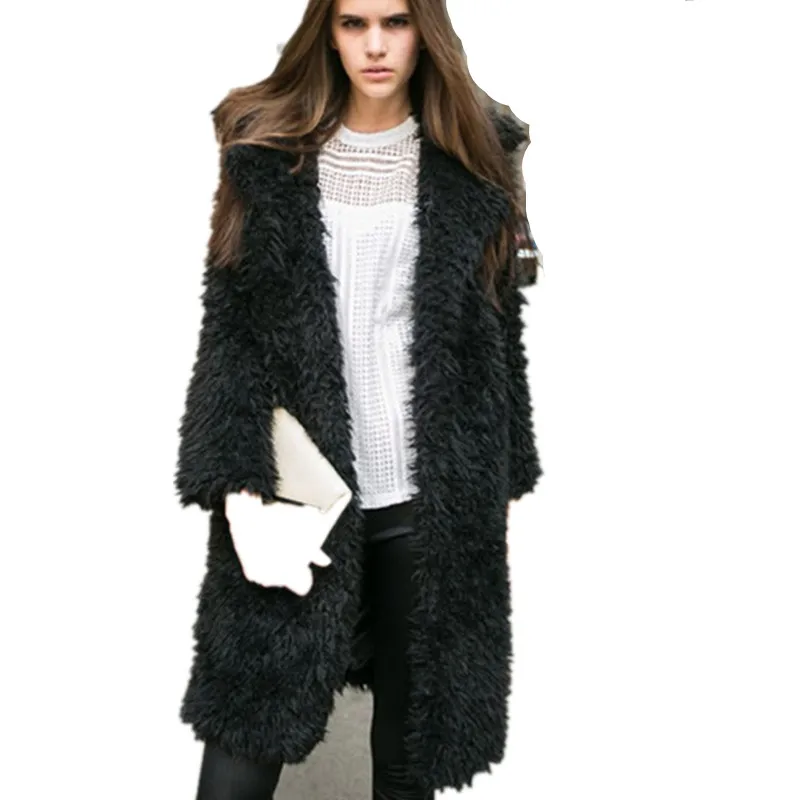 Bella philosophy New Winter Parkas Faux Fur Warm Coats Vintage Turn-Down Collar Female Long Coat Casual Street Wear Lady Outwear | Женская