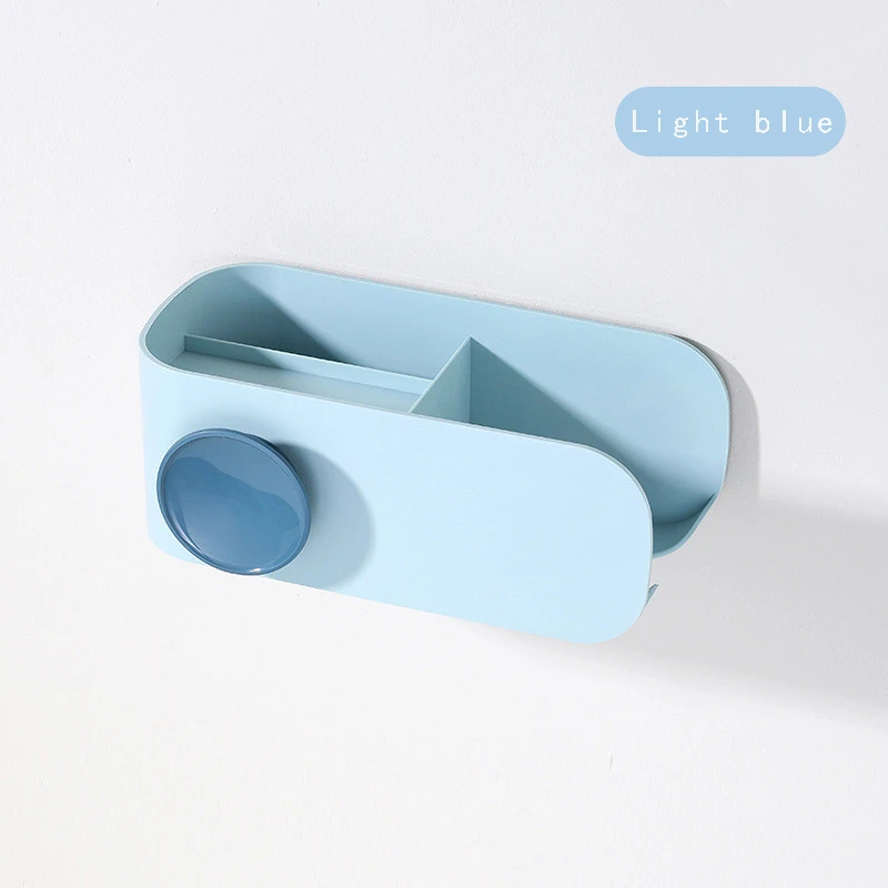 light blue Настенный держатель для хранения волос для ванной комнаты органайзер для душа предметы домашнего обихода Фен держатель Полка для ванной комнаты - Цвет: light blue