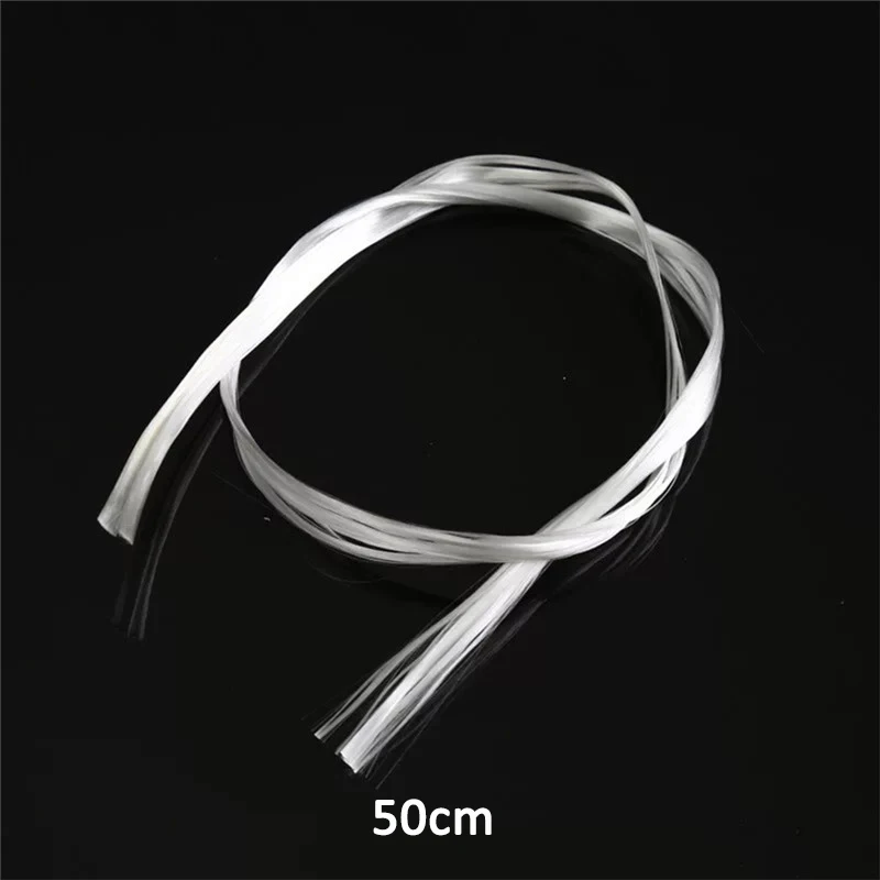 50cm 1 м/1,5 м/2 м дизайн ногтей стекловолокно для УФ гель ногти "сделай сам" белый акриловый наращивание ногтей с скребком DIY инструмент для спа - Цвет: 50cm