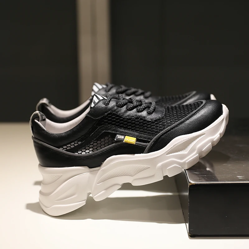 Royal Belle Mesh Platform Sneakers Shoes Female 2019 Casual Sport Hollow Breathable Dad Light Fashion Espadrilles Women | Обувь