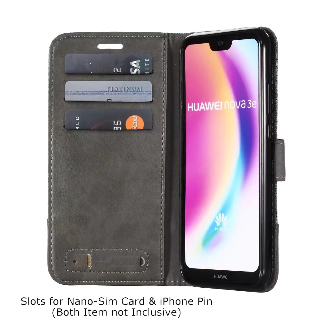 Роскошная джинсовая ткань + кожаный чехол для Huawei P30 Pro P20 P10 Mate 20 Lite Nova 4 3 бумажник