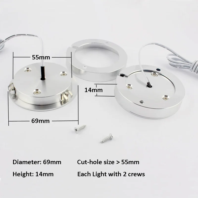 Светодиодный светильник для шайбы 12 В постоянного тока теплый естественный