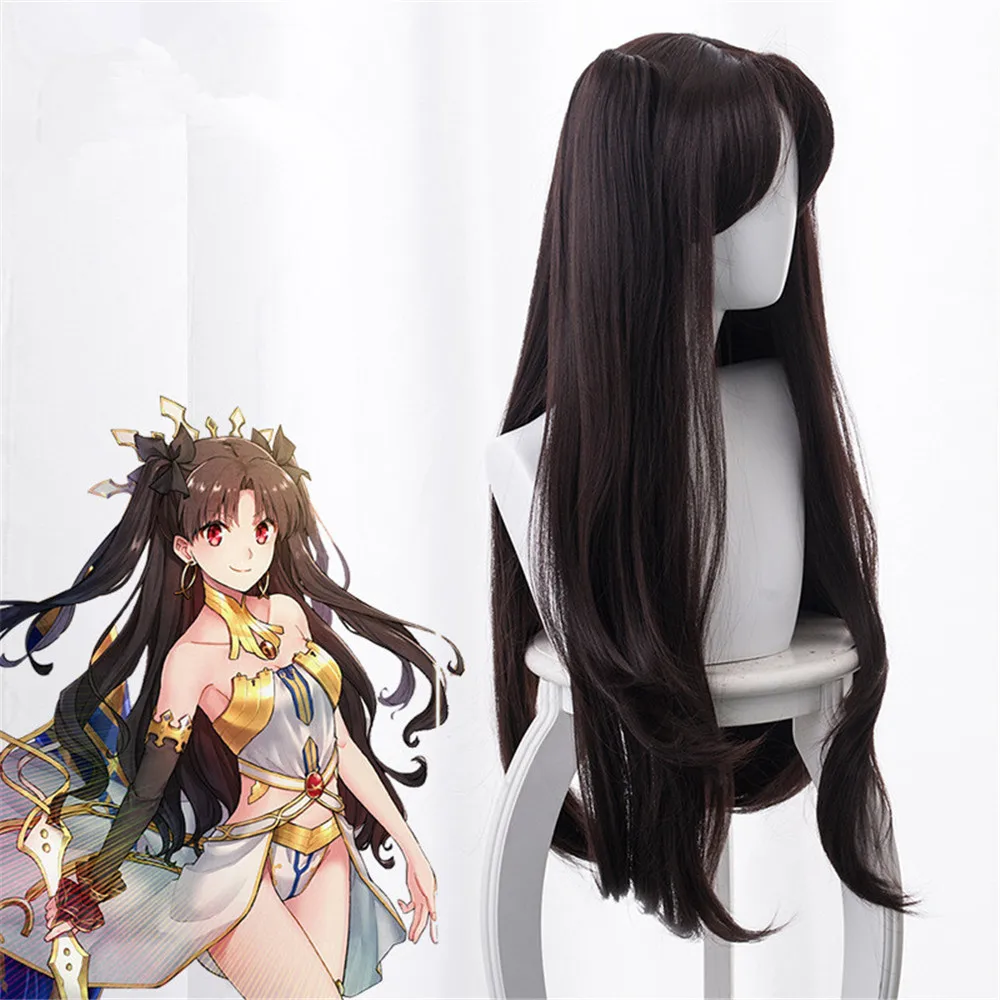 Tohsaka рин косплей парик Fate Grand Order/Fate Stay Night Hair 80 см волнистые синтетические волосы