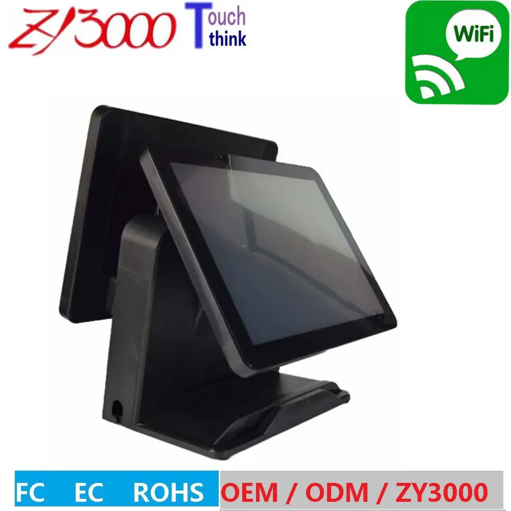 Q5 Черный 15 дюймовый емкостный сенсорный экран windows POS система все в одном pos