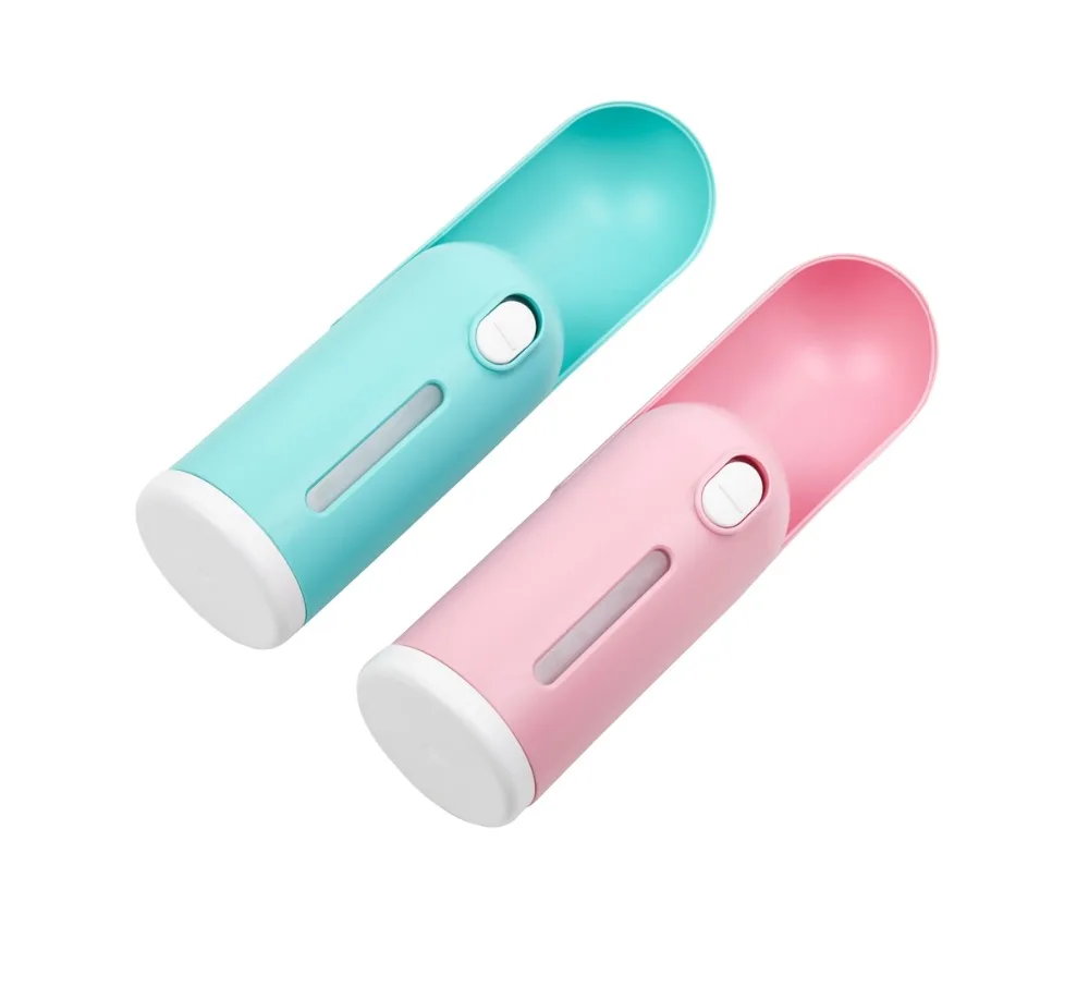 Переносная бутылка для воды собак с застежкой горкой путешествий уличная