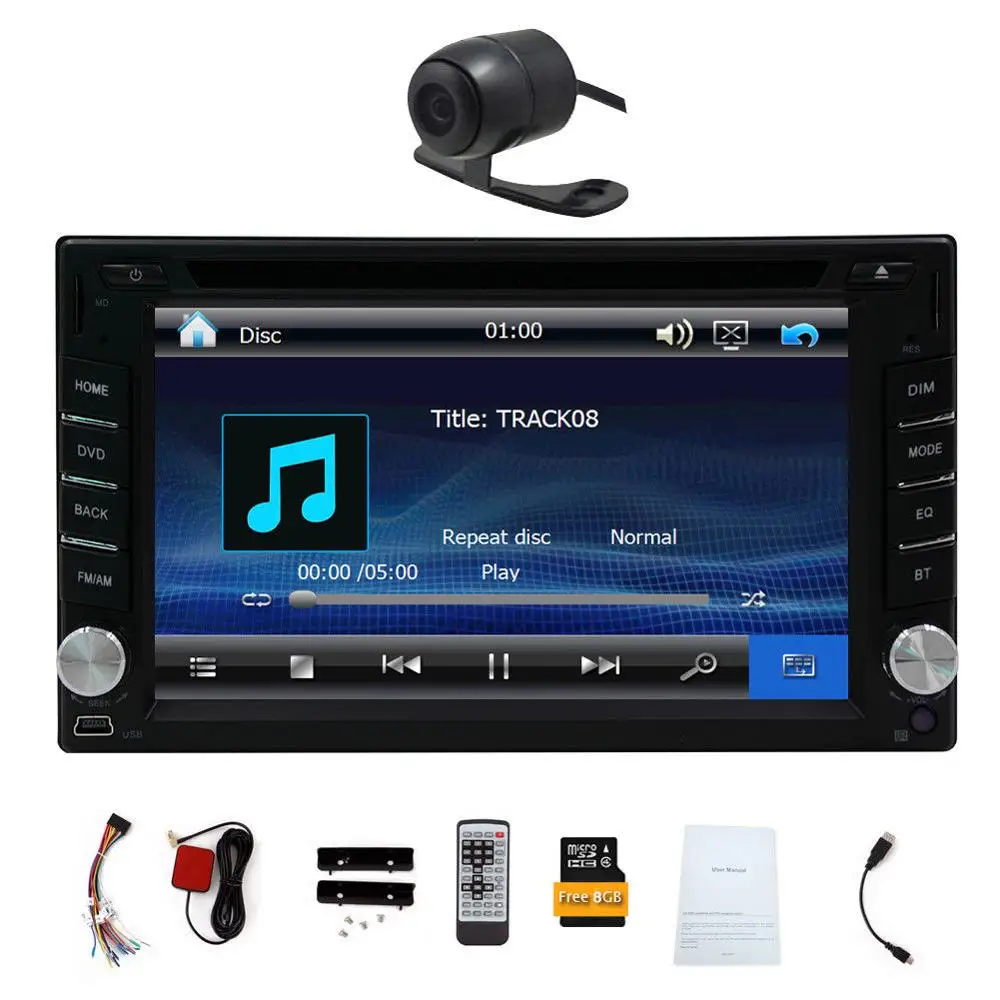 6 2 &quotgps Nav двойной DIN Авто Стерео Bluetooth радио в тире USB AUX + камера|radio in dash|double din2 din |