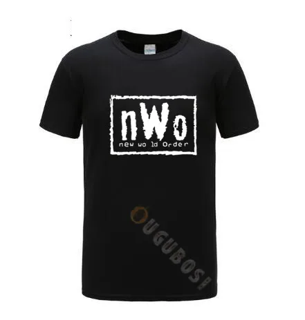 Мужская черная футболка WCW борьбе NWO New World Ink Wolfpac мужские Брендовые топы одежда