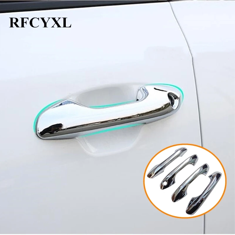 For Kia Rio 2017 2018 New Chrome Door Handle Catch Cover Trim Cap Car Styling Stickers Auto Accessories 4Pcs | Автомобили и