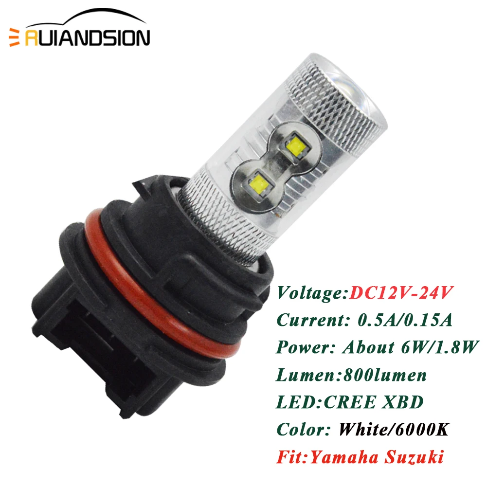 1x PH11 9014 50 Вт 80 Вт Высокая мощность Высокая Низкая Биксеноновая C'ree XB-D чипы противотуманная светодиодная фара для мотоцикла для Yamaha Suzuki Автомобильная лампочка