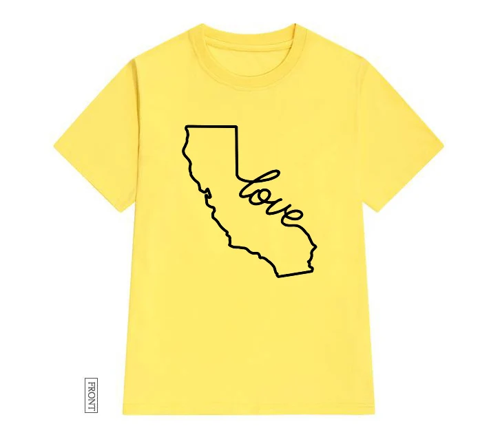 Футболка California Love для женщин Повседневная хлопковая хипстерская забавная