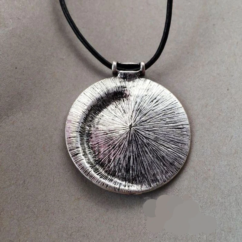 New Vintage Round Alloy Black Leather Pendant Necklace | Украшения и аксессуары