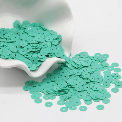 Solid green Сплошной цвет, серия 6 мм, блестки для шитья, свадебные украшения, аксессуары для одежды Lentejuelas Para Coser 20 г - Цвет: Solid green