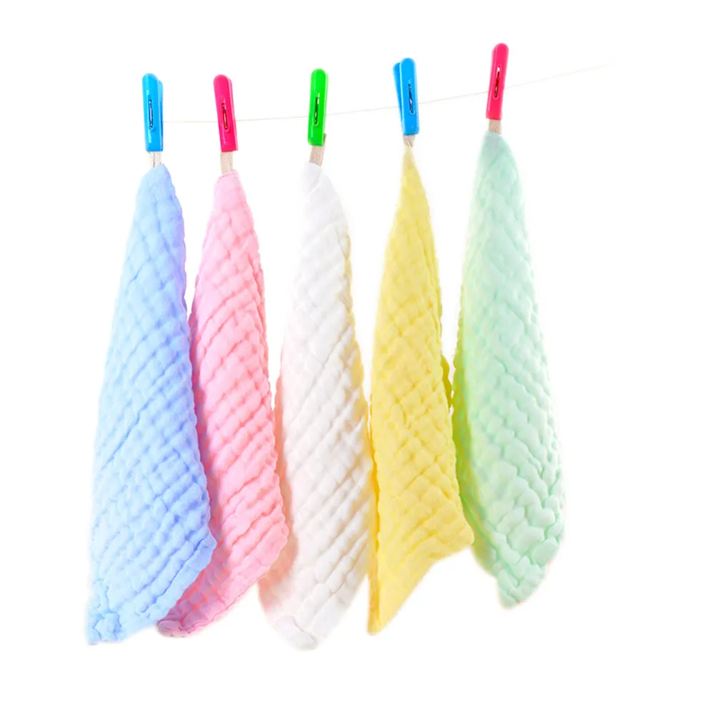 

New 5 Pcs Baby Washcloths Organic Cotton Baby Wipes Soft Newborn Face Towel