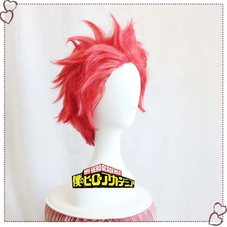 Сетка для волос+ My Hero Academia Kirishima Eijirou косплей парик мужской comic con стиль волосы короткие красные Аниме парик