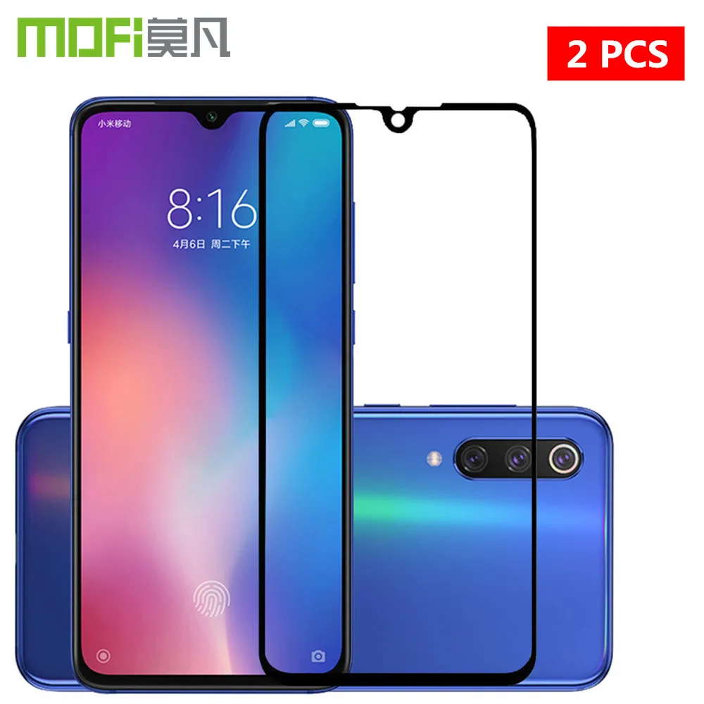 Для Xiao mi 9 закаленное стекло MOFi для Xiaomi mi 9 Explorer пленка стекло mi 9 SE полное покрытие протектор экрана черный 2 шт
