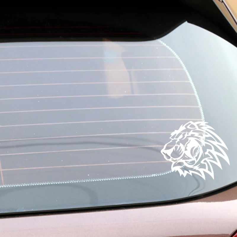YJZT 15.6CM*13.5CM A Roaring Tiger Cartoon Car Window Decoration Stickers Vinyl Decal Black/Silver C4-1053 | Автомобили и