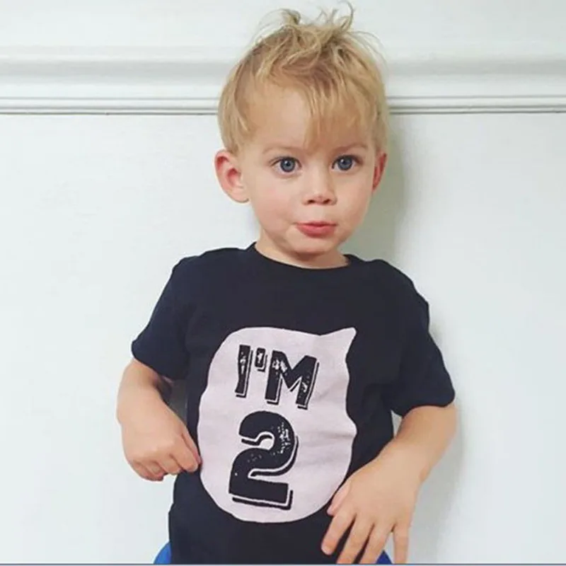 Детские хлопковые футболки с буквенным принтом крутые рубашки для мальчиков От 0