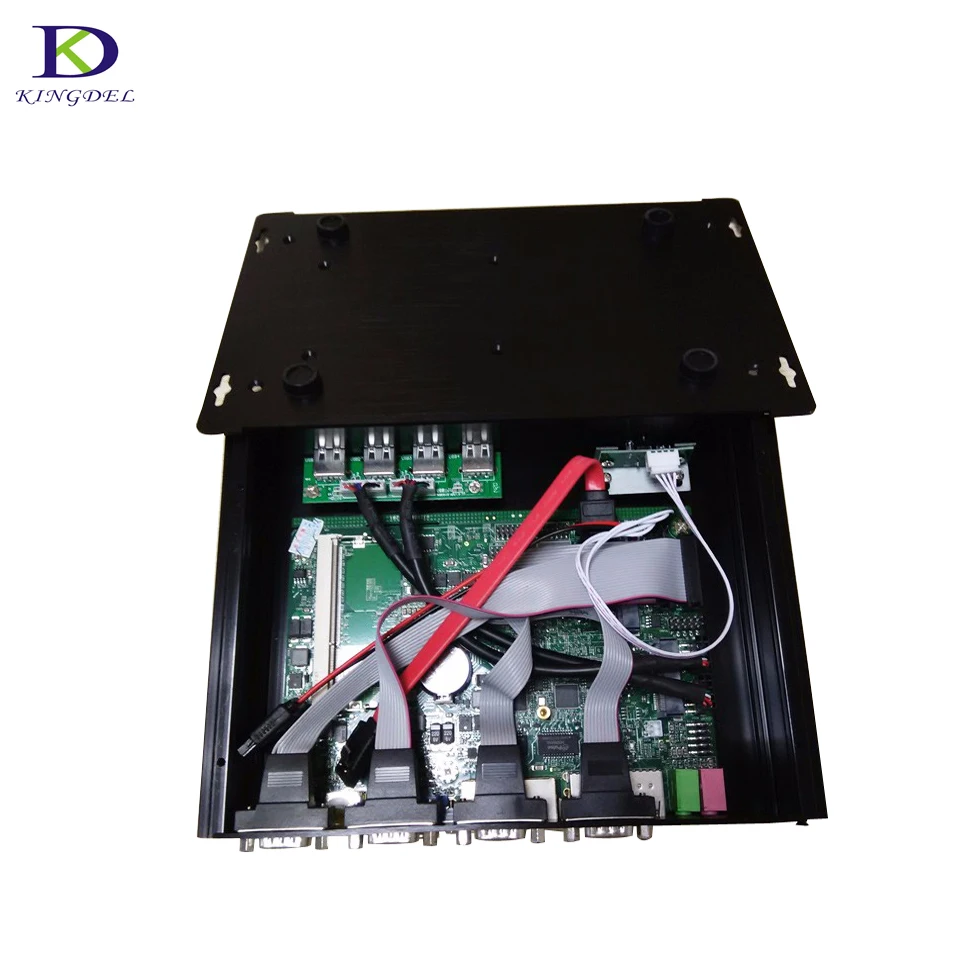 ТВ приставка без вентилятора с 4 * COM Dual LAN HDMI VGA промышленный мини ПК Core i5 3317U