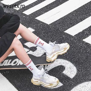 Забавные носки WPLOIKJD в стиле Харадзюку с надписью Осенняя ВЛЮБЛЕННОСТЬ, японские креативные носки, женские белые теплые уличные носки, женские носки