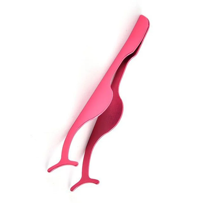 Магнитные щипцы для искусственных ресниц Beauty Tools - помощник для закручивания ресниц на магнитах, розовые, из нержавеющей стали.