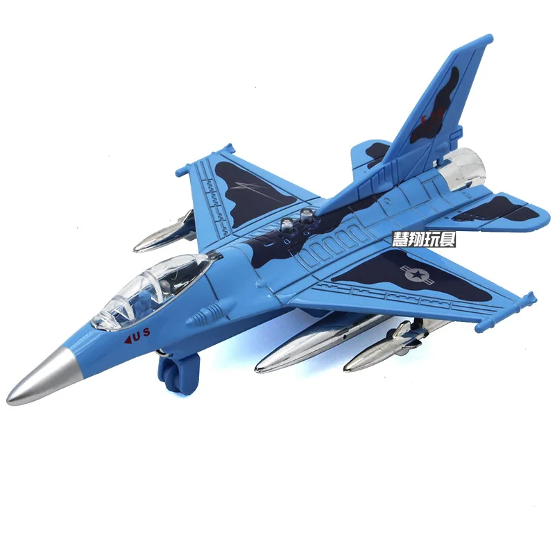 

19CM United States F15 Alloy Fighter Model Pull Back Light Simulation Sound Effect Combat Airplane Model Military Fan Collection