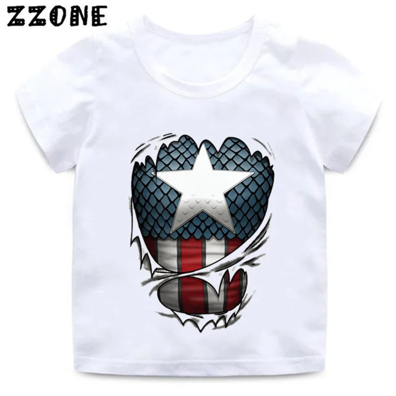 Футболка для мальчиков и девочек с принтом Халк/Marvel капитан мстители Железный