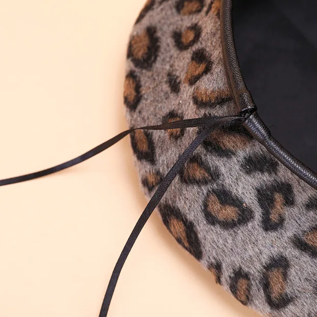 2019 новые женские винтажные зимние леопардовые береты круглая Лыжная шапка