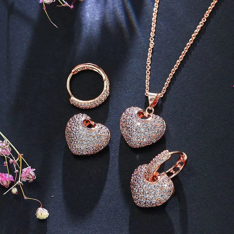 Новые Подвески в форме сердца из высококачественного кубического циркона