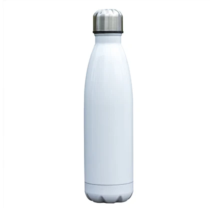 all white no print Пользовательское имя, Подарочная бутылка из нержавеющей стали, Спортивная бутылка для воды, 500 мл, Изолированный Вакуумный Термос, индивидуальный дизайн, подарок - Цвет: all white no print