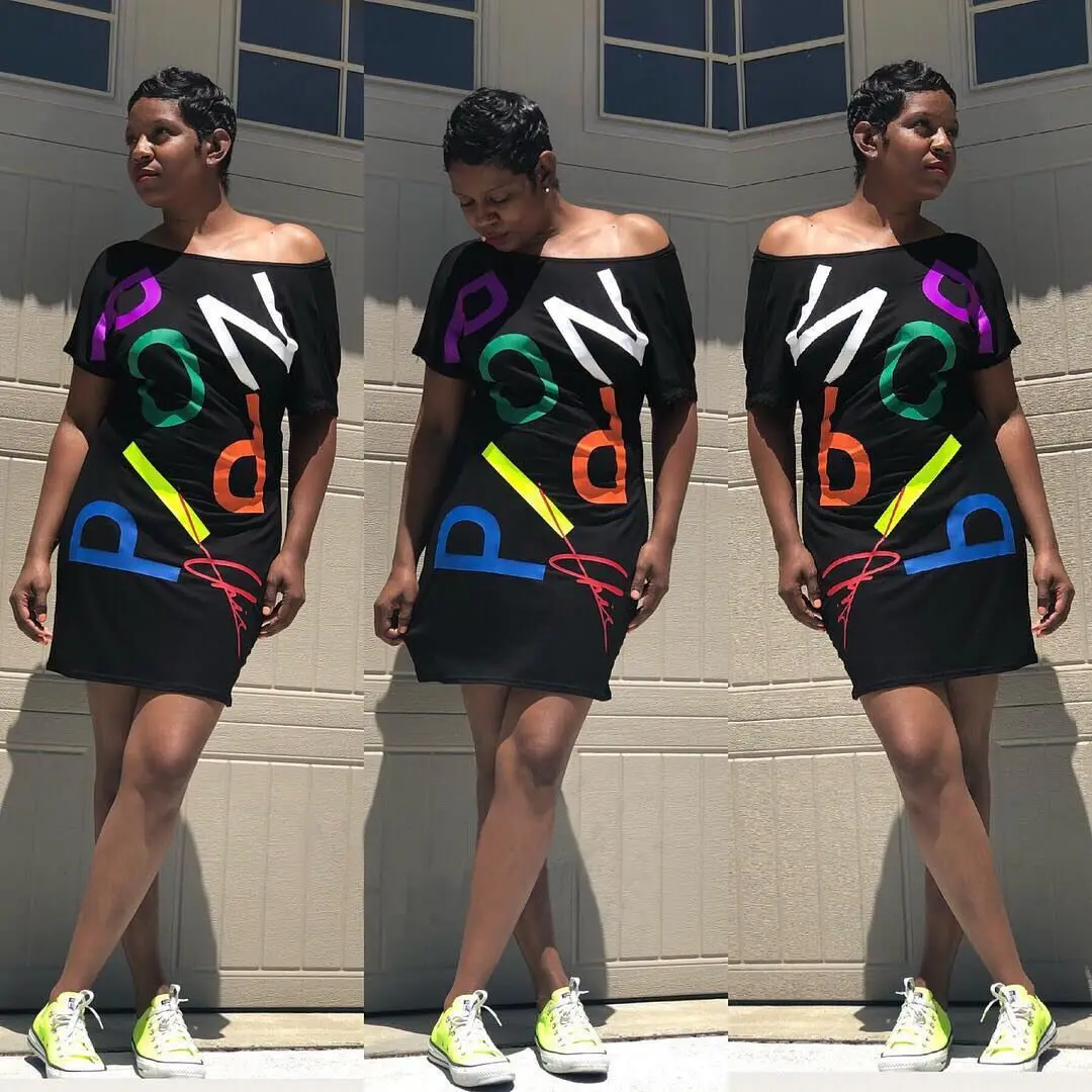 Африканская женская сексуальная мода ветер цвет повседневные с надписями