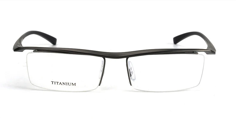 Browline Half Rim Titanium Metal Glasses Frame for Men Eyeglasses Fashion Cool Optical Eyewear Man Spectacles Prescription Frame