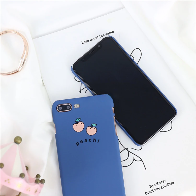 Жесткий матовый чехол для телефона из поликарбоната для iphone XS Max XR X 7 6 6S 8 Plus, Модный милый мультяшный чехол с фруктовым персиком