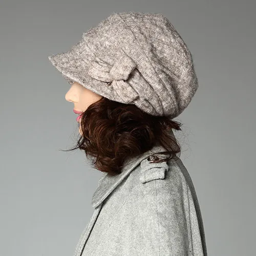 

New Winter Autumn Winter Women Hats 100% Acrylic Berets Caps With Two Colors Free Shipping For Holiday Gifts 1456