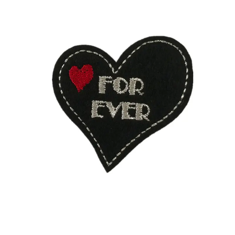 Вышивальные патчи с утюгом надписью Foever Love вышитые Бейджи для сумки джинсов шляп