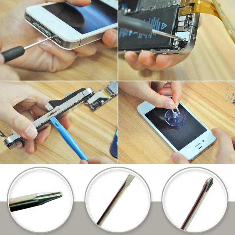 11 в 1 Набор инструментов для ремонта сотовых телефонов отверток Iphone Samsung|phone repair tool - Фото №1