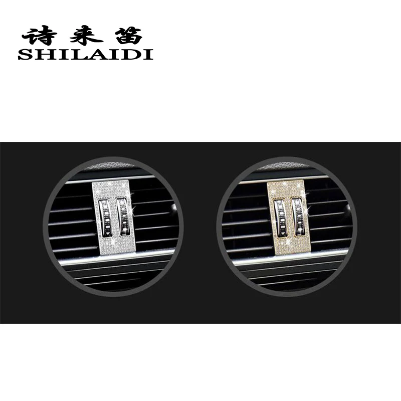 

Car styling Air Vent Panel Outlet Warning Light Decoration Covers Sitckers Trim for Audi Q5 2013-2016 interior Auto accessories