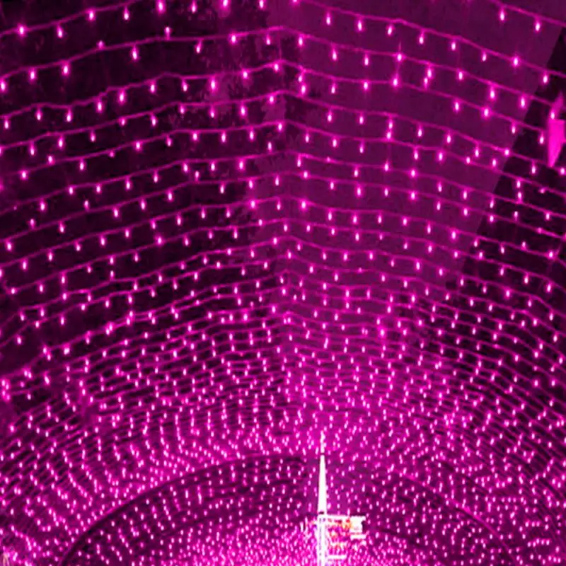 Открытый Водопад LED Рождество Строка Фея Занавес Огни Мерцают Праздник Свадьба