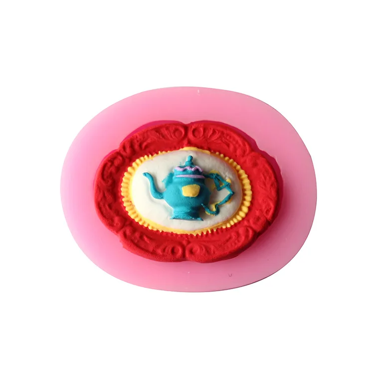 Форма для выпечки кексов, конфет и сахара из силикона Tea Pot Cooking Tool Fondant Shaped Baking DIY Cake Sugar Silicone Craft Mold Tray Candymold D417.