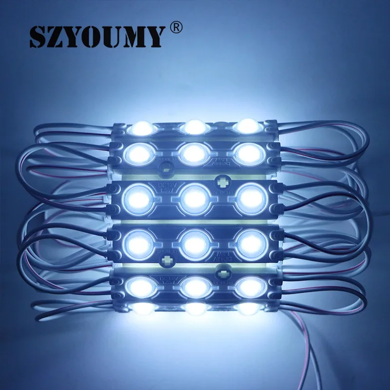 

SZYOUMY DHL shipping 500pcs SMD5730 M1 3LEDs/pc Waterproof led Module Injection Lens DC 12V For Shop Banner