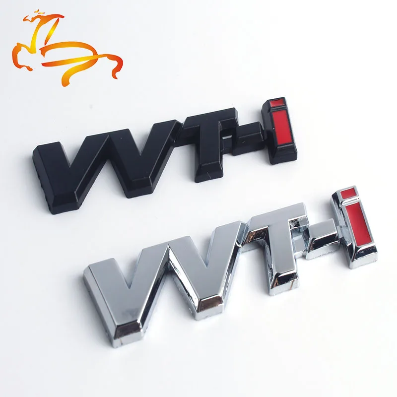 10x изменения фаз газораспределения-я VVTi логотип Серебристый Хром полоса стикер