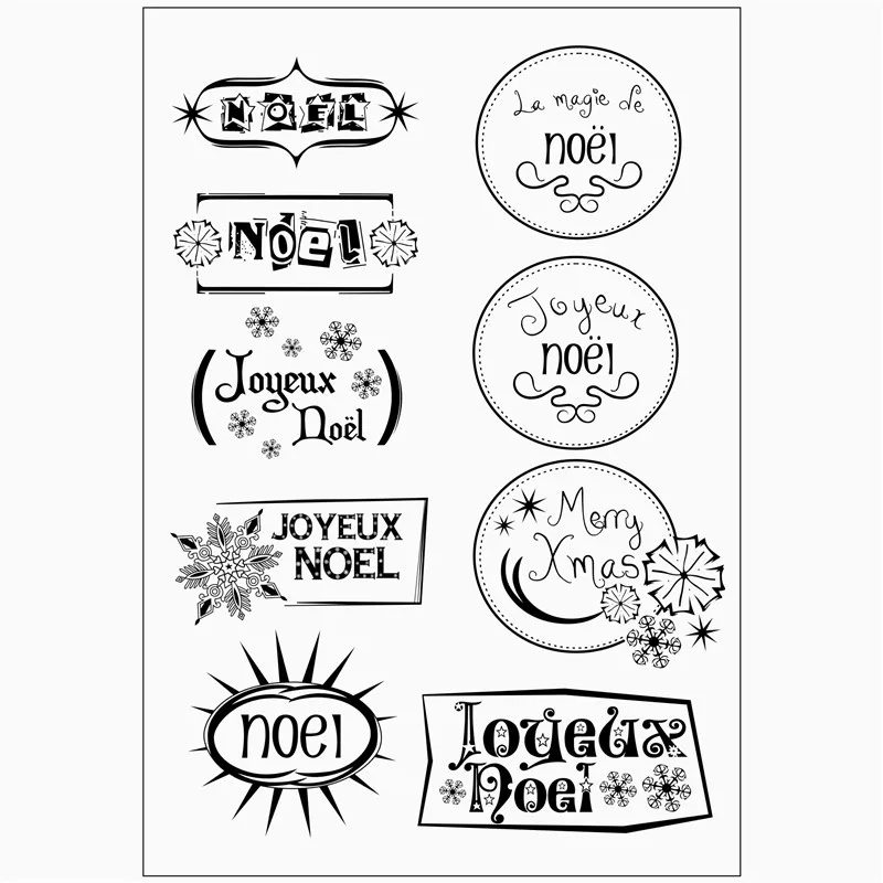 Прозрачный силиконовый штамп сделай сам с французскими словами для