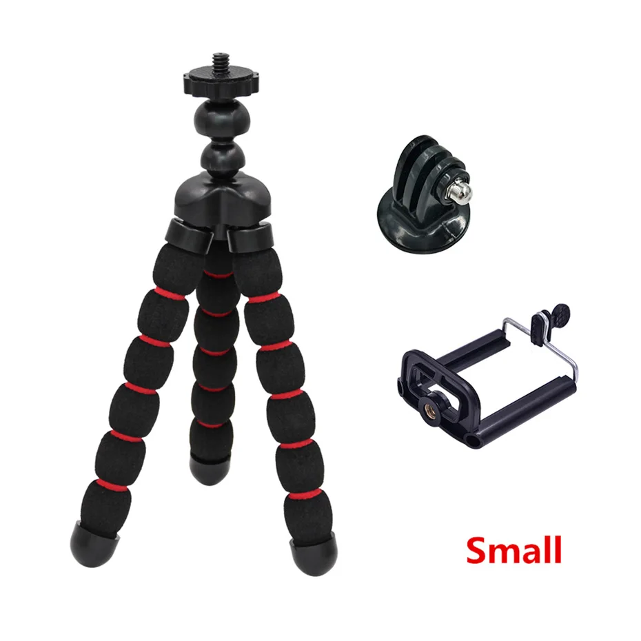 SM clip base Портативный Гибкий штатив-тренога для камеры Gorillapod Mini Monopod для Nikon sony Canon d5200 DSLR Gopro HERO 4K camera - Цвет: SM clip base
