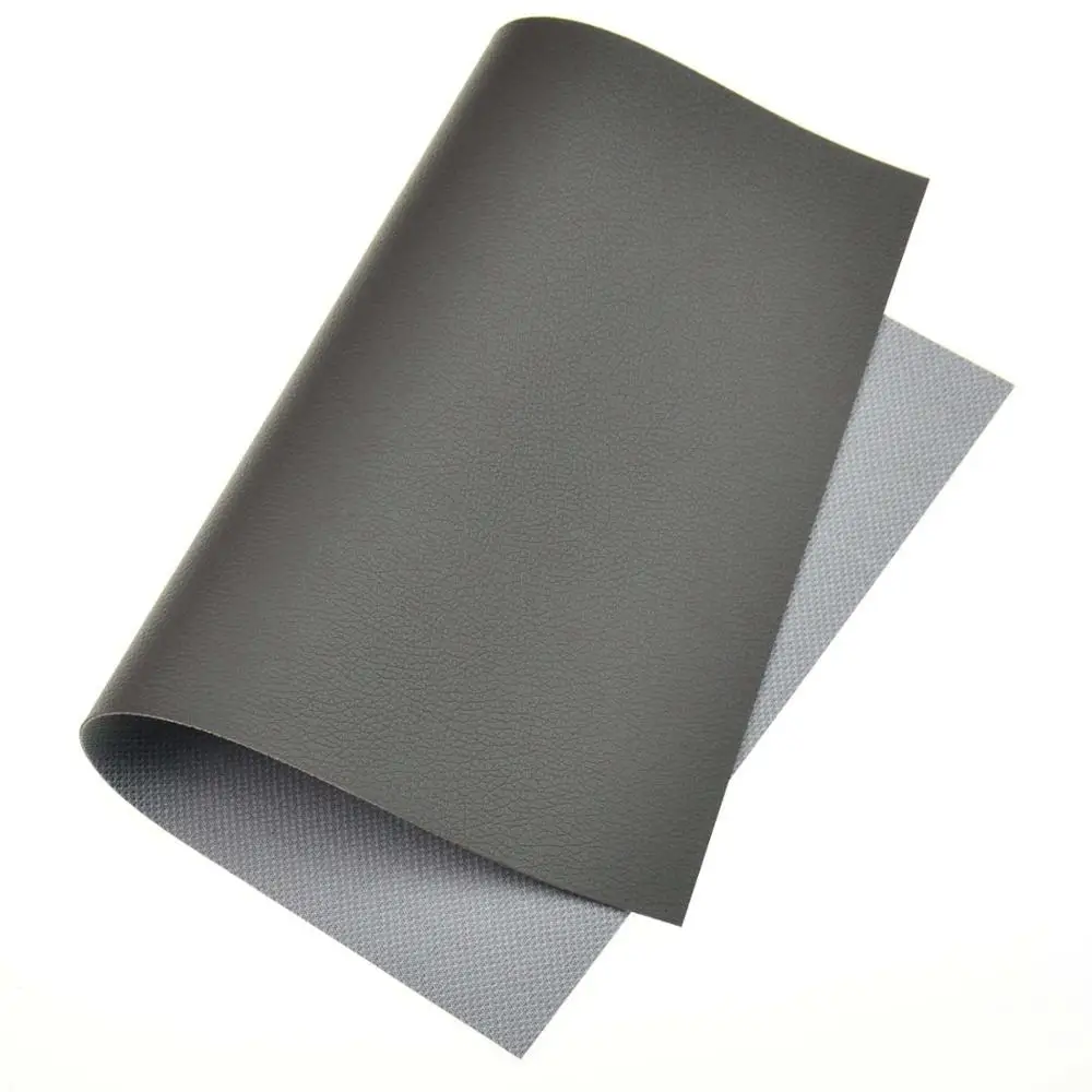 Deep Gray 8 однотонных цветов A4 Размер 8x12 дюймов Личи Текстура синтетическая искусственная кожа ткань лист для Diy луки изготовление сережек украшение дома - Цвет: Deep Gray